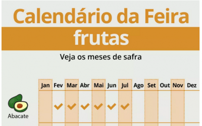 Calendário da feira: junho tem laranja, abacate, milho-verde, mandioquinha e muito mais